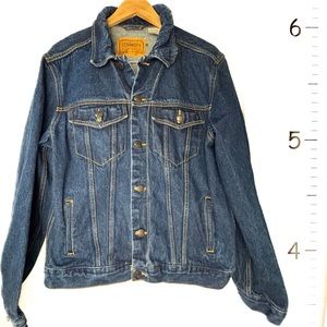 C.E. Schmidt Blue Jean Trucker Jacket Men's Large Western‎ Urban Cowboy